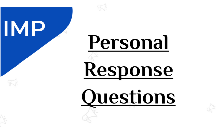 personal response question