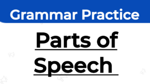 parts of speech practice sheet