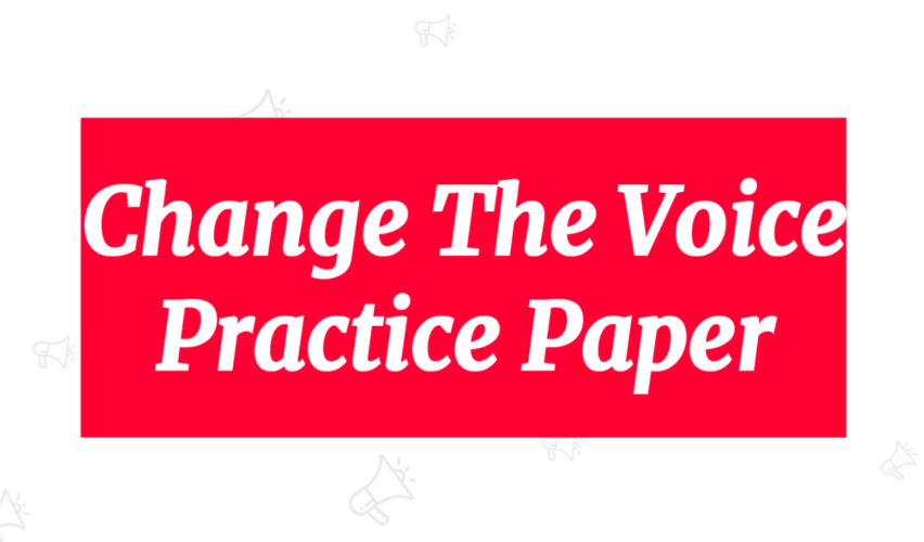 change the voice practice paper