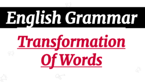 transformation of words