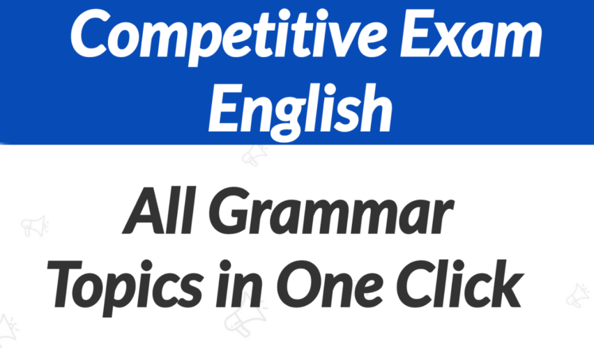 competitive exam English practice