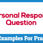 Personal response questions examples
